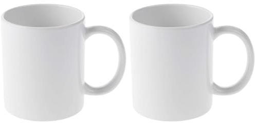 Cricut Céramique Lot de 4 tasses vierges blanches de 355 ml pour sublimation Infusible Ink pour une utilisation Mug Press 2007821, 2 Unité