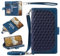 MBSLFY Handyhülle für OnePlus 8T/OnePlus 9R Hülle, PU Leder Schutzhülle mit 9 Kartenfach, Flip Case Klappbar Stoßfeste Hülle für OnePlus 8T/OnePlus 9R, Blau