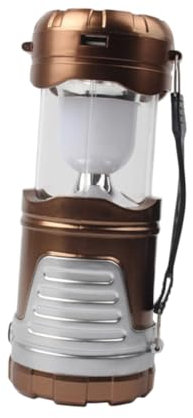Anneome Lampada Led Solare Portatile Con Manico Per Campeggio Ricaricabile e Multi-modalità Per Emergenze e Attività Outdoor Bronzo