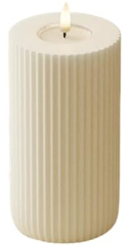 Deluxe Homeart Real Flame Shape Candle Cream, (ØxH) 8 x 15 cm