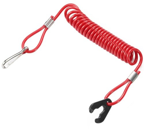 Greluma 1 pc Cordon sécurité interrupteur d'arrêt d'urgence moteur bateau,cordon d'arrêt d'urgence moteur pour l'arrêt moteur,sécurité cruciale des moteurs hors-bord pour jet-skis Honda Yamaha PWC