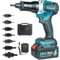 ylpddmm Professionale Rivettatrice Elettrica, Pistola rivettatrice elettrica Senza spazzole con Luce LED, per Dadi M3/M4/M5/M6/M8/M10/M12,per Rivetti, Inserti Filettati,Rivettatrice a Batteria,5200mA