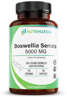 Boswellia Serrata Capsules 5000mg | Market-Leading Boswellic Acid 425mg Per Capsule | 4-Month Supply - 120 Capsules | Joint and Inflammation Support | Vegan, Non-GMO and Third-Party Lab Tested