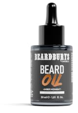Beardburys Bartöl für Herren, vegan, Bartpflege mit Jojobaöl, spendet Feuchtigkeit, glättet und schützt in der Tiefe, Bernsteinduft, 30 ml