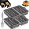 Lot de 2 inserts gaufrés en silicone gris - Accessoires pour friteuse à air chaud Ninja AF300EU AF400EU AF451EU SL400EU et AF500DE - Accessoires de gaufres réutilisables