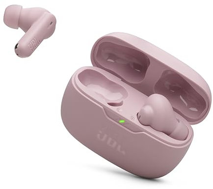JBL Vibe Beam 2 - True Wireless Noise Cancelling Earbuds Pure Bass Sound & Smart Ambient Technology, 4mics for Crisp, Clear Calls, up to 40Hrs of Playback, IP54 Dust & Water Resistant (Pink)
