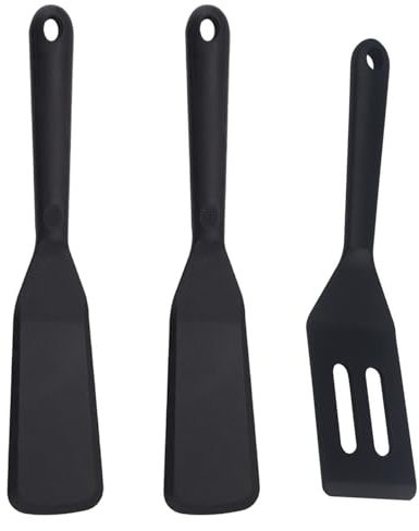 COACOM 2 Stücke Bratenschaufel Und 1 Stück Bratenschaufel, Silikonschaufel, Küchenwerkzeuge, Kochzubehör, Hitzebeständiger Spatel.