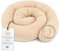 Totsy Baby Seitenschläferkissen Musselin Bettschlange Body Pillow 400 cm Baumwolle - Kopfkissen lang Bettrolle Schlafkissen Nackenrolle Hellbeige