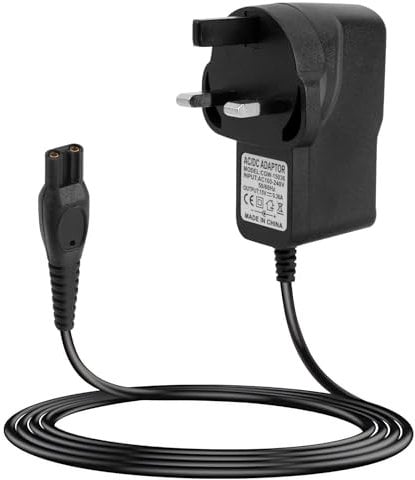 15V for Philips Shaver Chager HQ8505 Cable UK for Series 3000, 5000, 7000, 9000 Beard Trimmer MG7930, S5465, S3233, MG7750, BT9810, MG7790, BT5502, Electric Razor Aquatouch Power Lead