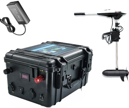 HJGHY 24v,200Ah, Batteria elettrica per elica Esterna al Litio da 12 V, 24 V, 48 V, 60 Ah, 80 Ah, 120 Ah, 200 Ah, per Barca da Pesca, Batteria di propulsione Marina