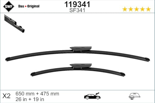 SWF Das Original Set mit 2 Flachbalkenwischern SF341 - Vorne - 650 mm / 475 mm - Originalersatz - 119341
