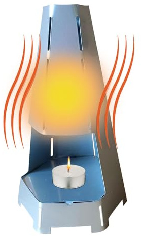 Njidher Teelicht Kerzenofen | Winddichter Teelicht Wärmehalter | Tischheizgerät Für Garten Camping Schlafzimmer Tisch Terrasse Außenbereich | Wohnzimmer Kamin