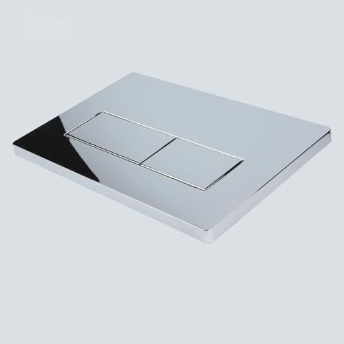 Toilet Cistern Flush Plate, Dual Flush Buttons, Replacement for Sigma 01/20/30/50 Series (Chrome)