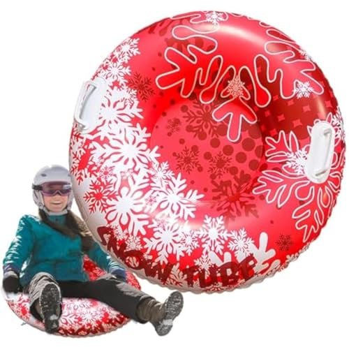 Yurosuis Aufblasbarer Schneeschlauch,Aufblasbarer Rodel Für Erwachsene Mit Griffen - Freizeitspielzeug Für Schlittenfahrten Eislaufen Abenteuersport,Sand Rettungseinsätze Parks Gärten Hinterhöfe