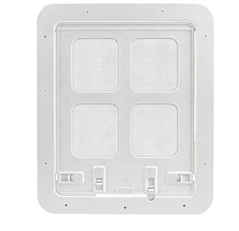 Zanzariera magnetica per cani, con serratura, per cani di taglia grande e media, chiusura automatica, resistente, per finestra, portico, porta scorrevole, facile da installare (bianco, 43 x 37 x 1,8