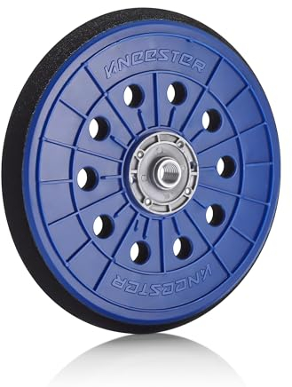 Kneester Ricambio platorello a strappo levigatrice da parete a stelo levigatrice per soffitti per edilizia asta telescopica con abrasivo Ø 225mm (Parkside PWDS 920 A1)