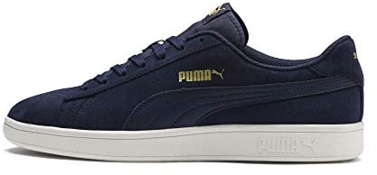 PUMA Unisex Smash V2 Trainers, Peacoat Team Gold-Whisper White, 10.5 UK