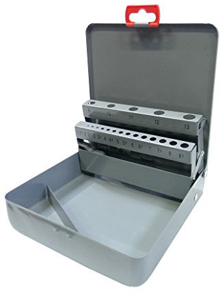 Spiralbohrerkassette Metallbohrerkassette 19 tlg. LEER grau 1,0 mm - 10,0 mm Leerbox zum eigenen Bestücken