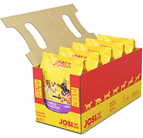 JosiDog Junior Sensitive (5 x 900 g) | Junior | Premium Trockenfutter für wachsende, Sensible Hunde | Welpenfutter ab der 8. Woche | gut verträglich | Powered by JOSERA | Hundefutter | 5er Pack