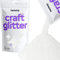 Hemway Craft Glitter - White Iridescent | Ultrafine Metallic Sequin Flakes for Resin & Epoxy Crafts | Supplies for Tumblers, Cards, Jewellery, Candle, Hair, Face, Body & Nail Art | 100 g