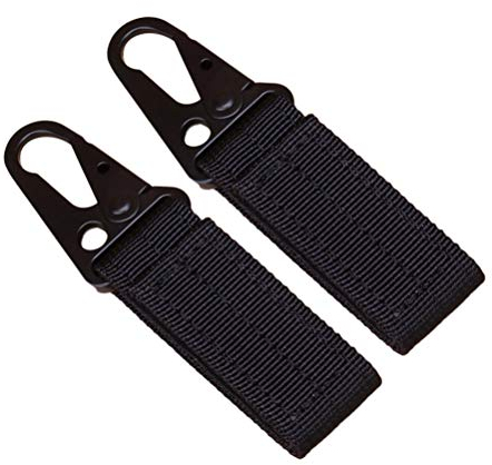Gürtel Karabiner Karabiner Schlüsselanhänger: Outdoor Nylon Gürtel Haken Karabiner Gürtel Gurtband Hängende Schnalle Fan Gürtel Multifunktions Adler Haken (Schwarz)