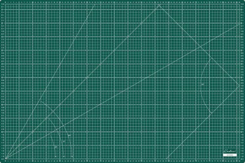 Schneideunterlage 90 x 60 cm (A2), 3 mm dick in Zentimetern und Zoll, selbstheilend. Kadusi
