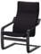 POÄNG Sessel, schwarz-braun, Hillared anthrazit, 68x83x100 cm, strapazierfähig und pflegeleicht Stoffsessel Sessel und Chaiselongues. Sofas & Sessel Möbel Umweltfreundlich. 68x83x100 cm Knisa Schwarz