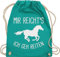 Turnbeutel Rucksack - Taschen - Mir reichts ich geh Reiten I Geschenk Pferde I Pferdemädchen I Pferdeliebhaber - Unisize - Türkis - pferdegeschenk stalltasche pferd pferdespruch gehe beutel