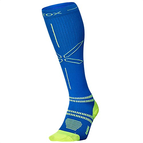 STOX Energy Socks, Laufsocken Herren, Kompressionklasse 23-32 mmHg, Dünnes Fußbett, Kompressionsstrümpfe, Running Kompressionssocken, Stützstrümpfe, Thrombosestrümpfe, Kompression Socken