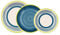 Bidasoa Menorca Vajilla Completa en gres, 6 platos llanos, 6 platos hondos, 6 platos postre, Multicolor, 18 piezas