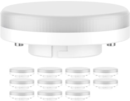 ledscom.de 12x GX53 LED Leuchtmittel, warmweiß (2700 K), 6,2 W, 509lm, 97°, matt