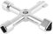 Beenle-Icey Clé Utilitaire Multifonction Cross Triangle Key pour Gaz d'Eau Électrique Box Armoire à Pharmacie Clé d'Ouverture (argent)