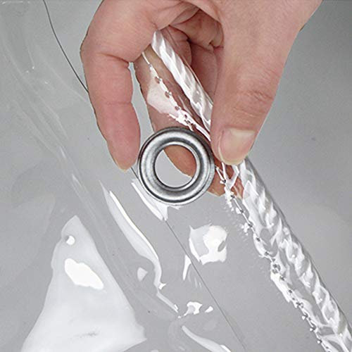 WYFZT Telone Impermeabile Copertura per mobili da Giardino Trasparente Leggera Copertura per Esterni in plastica Trasparente per Tende da Esterno Balcone Protezione delle Piante, con Occhielli