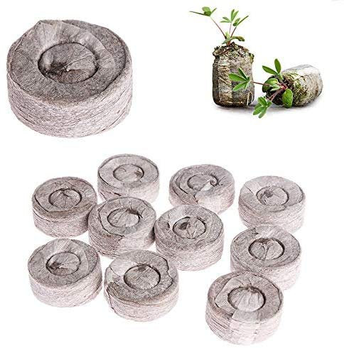 BoBoHome 50 Stück Blumenpflanze Starter Kindergarten Topf Pflanzer Torf Boden Pellets Kräuter Startstopfen Blumen Pflanzen Block Gartengeräte