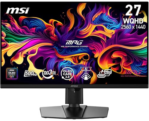 MSI MPG 271QRDE QD-OLED X50 Gaming Monitor, 27 Zoll, 500Hz, 0,03ms