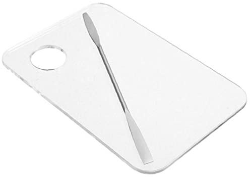 Acrílico Transparente Maquillaje Paleta Polaco Gel Acuarela Pintura Óleo Mezclador con Arte Uñas Espátula