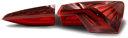 Rückleuchten Folie Set Aufkleber Tönungsfolie Heckleuchten passgenau zugeschnitten für Rückleuchte selbstklebend Kfz Auto Zubehör C066 (Red)