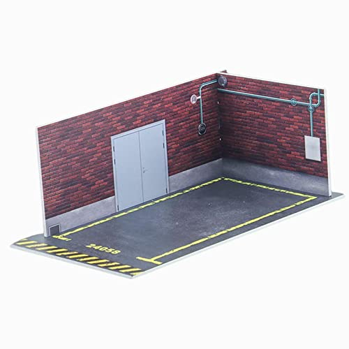 Automodell Parkplatz 1/24 Simulation einfach zusammenbauen Parkplatz Display für Fans Spielzeugauto Modellauto Automodell, C