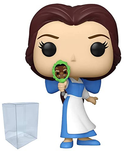 Belle mit Spiegel Funko Pop mit Protector Bundle - Inklusive Disney: Die Schöne und das Biest - Belle mit Spiegel Pop #1132 mit blauem Salamander Emporium Kunststoff Schutzhülle