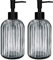 2 Stück Glas Seifenspender mit Schwarz Pumpe, 400ml Nachfüllbarer Pumpspender für Küche, Badezimmer Order Waschküche, Flüssigglasflasche für die Spülmittel, Shampoo, Spülung