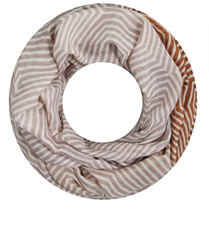 Majea Damen Loop Schal Schlauchschal Halstuch (880025) (beige 6)