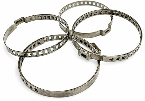 Boltza CV Boot Clips Stainless Steel for Axle Joint, CV Boot Clamp, CV Boot Repair Kit, 25-50mm and 40-110mm, Set of 2 Pairs (4 Clamps)
