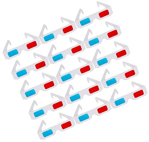 Mikikit 40st 3D-Brille Aus Papier 3D-Brille Anaglyph Rot Blau 3D-computerbrille Rot Cyan 3D Brille Video-Display-Brillen Anaglyphen-rot-blau-Brille Videobrille Dreidimensional Papiergläser