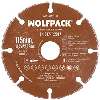Trennscheibe aus Holz/Kunststoff, Ø 115 mm, Schneide aus Wolframkarbid