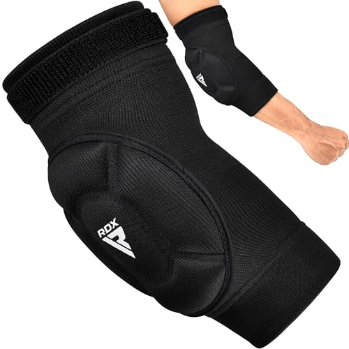 RDX Ellbogenschoner Kampfsport, Ellenbogenschutz MMA Muay Thai, Ellenbogenschützer Thaiboxen Ellbogenschützer Handball Volleyball Ellbogenschutz Boxen Training Gepolstert Ellbogenbandagen Elbow Guard