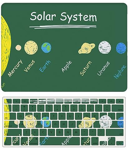 Coque Compatible avec MacBook Pro 16 Pouces Modèle A2141 avec Touch Bar and Touch ID 2020 2019, Plastique Case Rigide Housse Étui & Protection Clavier, Système Solaire