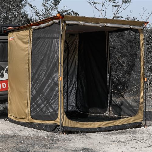 ALL-TOP Awning Room with Floor 8.2' x 10' Rip-Stop 420D Oxford Awning Tent with Bug-Resistance Mesh, Waterproof Sun Shelter for Overland, Camping(Room Only)