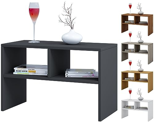 VCM Holz Beistelltisch | Couchtisch schlicht | Maße ca. H. 40 x B. 63 x T. 30 cm | Wohnzimmertisch | Kaffeetisch - Nachto S