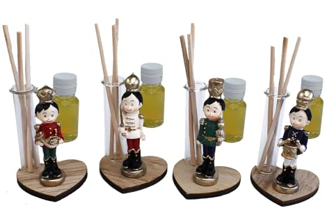 DLM 34833 (Kit 12 Pezzi) Profumatore Cuore Banda Orchestra Omino Schiaccianoci Festa Natale bomboniera