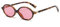LJCZKA Retro Ovale Sonnenbrille Unisex Klassische Mode 90er Runde Ovale Kleine Sonnenbrille mit UV400 Schutz